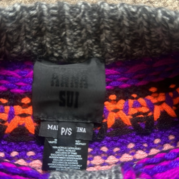 Anna Sui Fair Isle Cardigan small - Picture 5 of 6